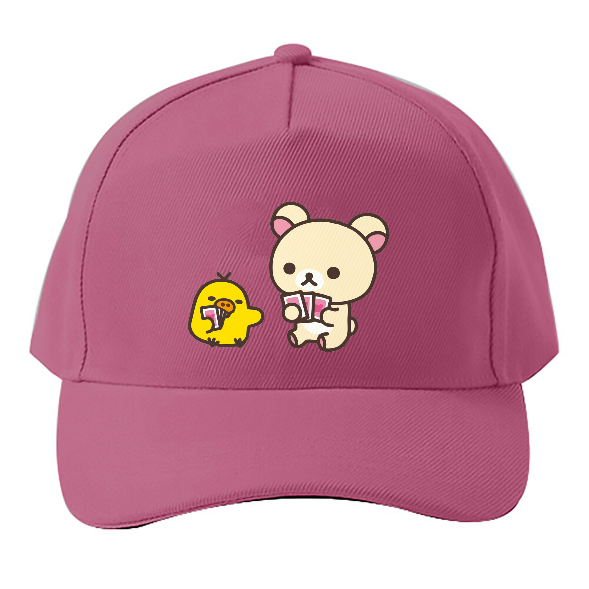 （画像用） リラックマ リラックマ キイロイトリ Rilakkuma Korilakkuma Kiiroitori ベースボールキャップ 綿100％ 男女兼用 帽子 スポーツ